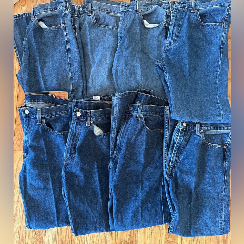 Lot of 9 pairs men’s Levi’s 505’s - 36x34
